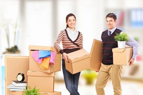 Van loaded with furniture for a residential or business move in Friern Barnet