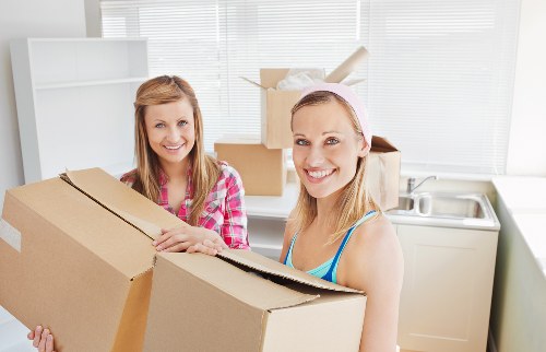 Commercial removals team managing business equipment in North London