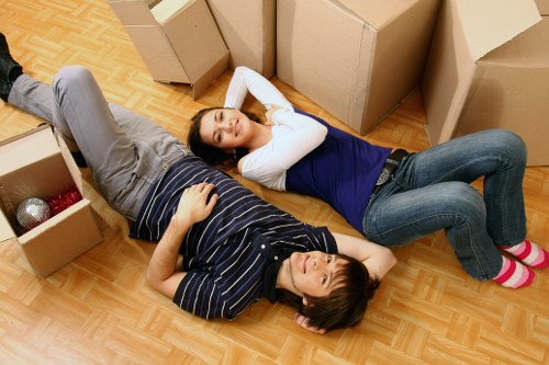 Removal van loading furniture from a local Friern Barnet property