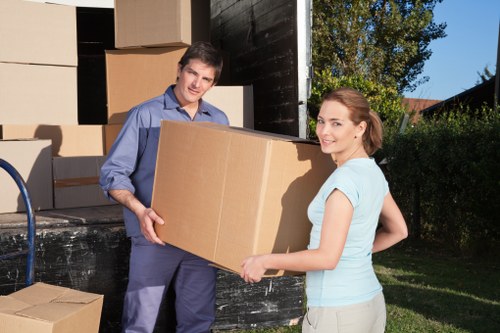 Local removals service preparing items for delivery in Friernbarnet